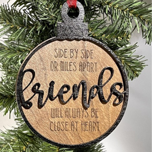 SIDE BY SIDE OR MILES APART ORNAMENT