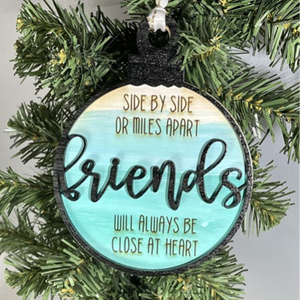 SIDE BY SIDE OR MILES APART ORNAMENT