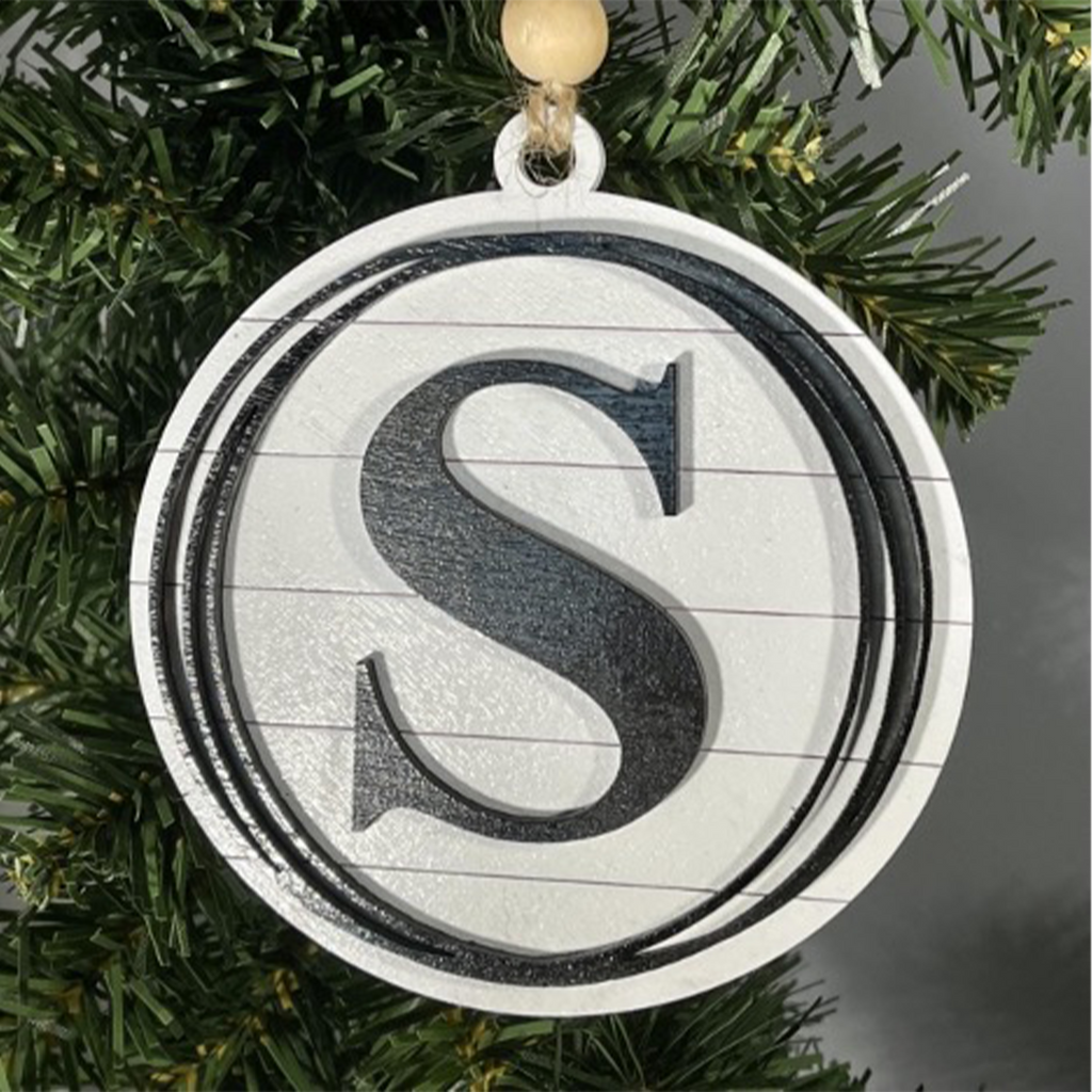 PERSONALIZED MONOGRAM ORNAMENT