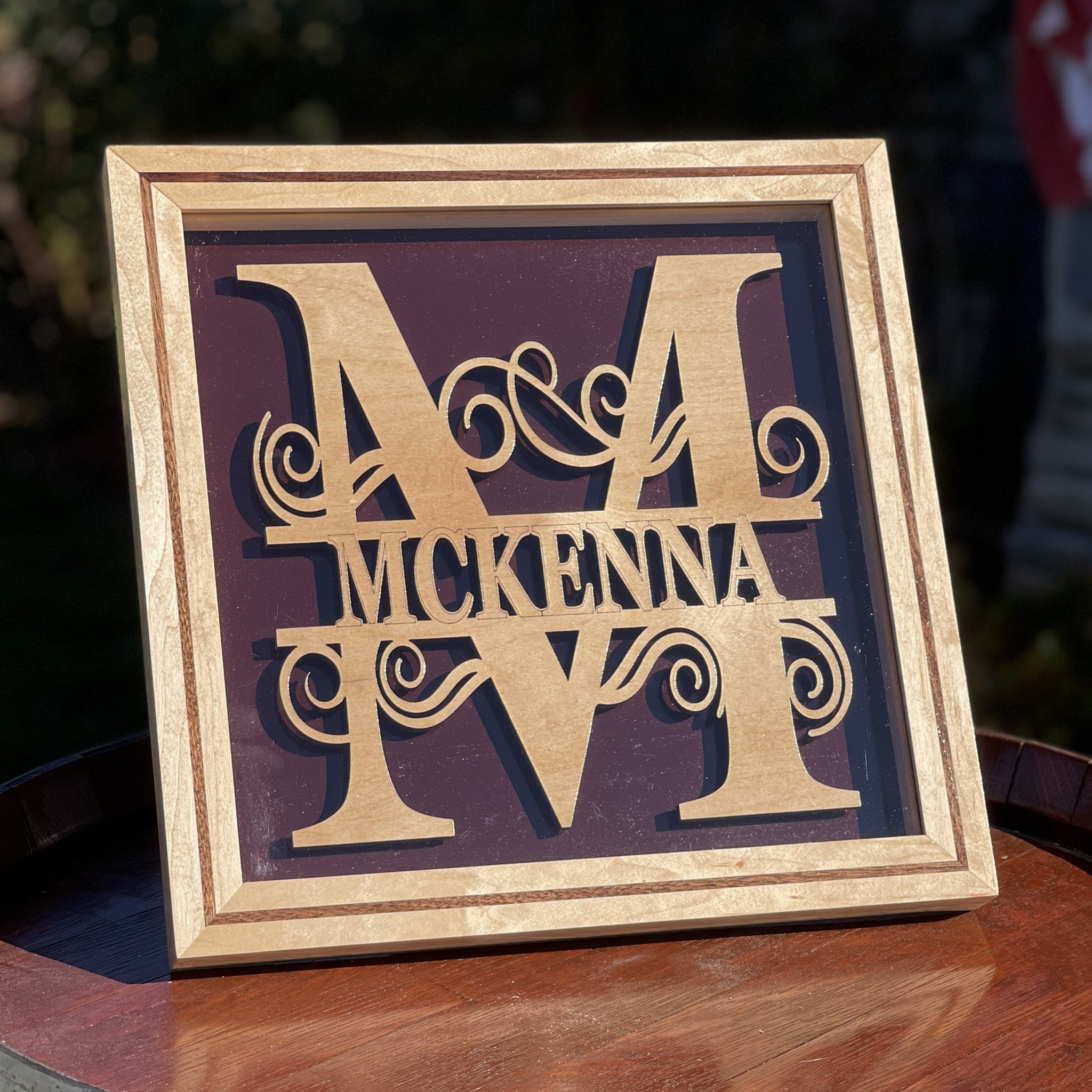 MONOGRAM SHADOW BOX – JN WOODCRAFTS