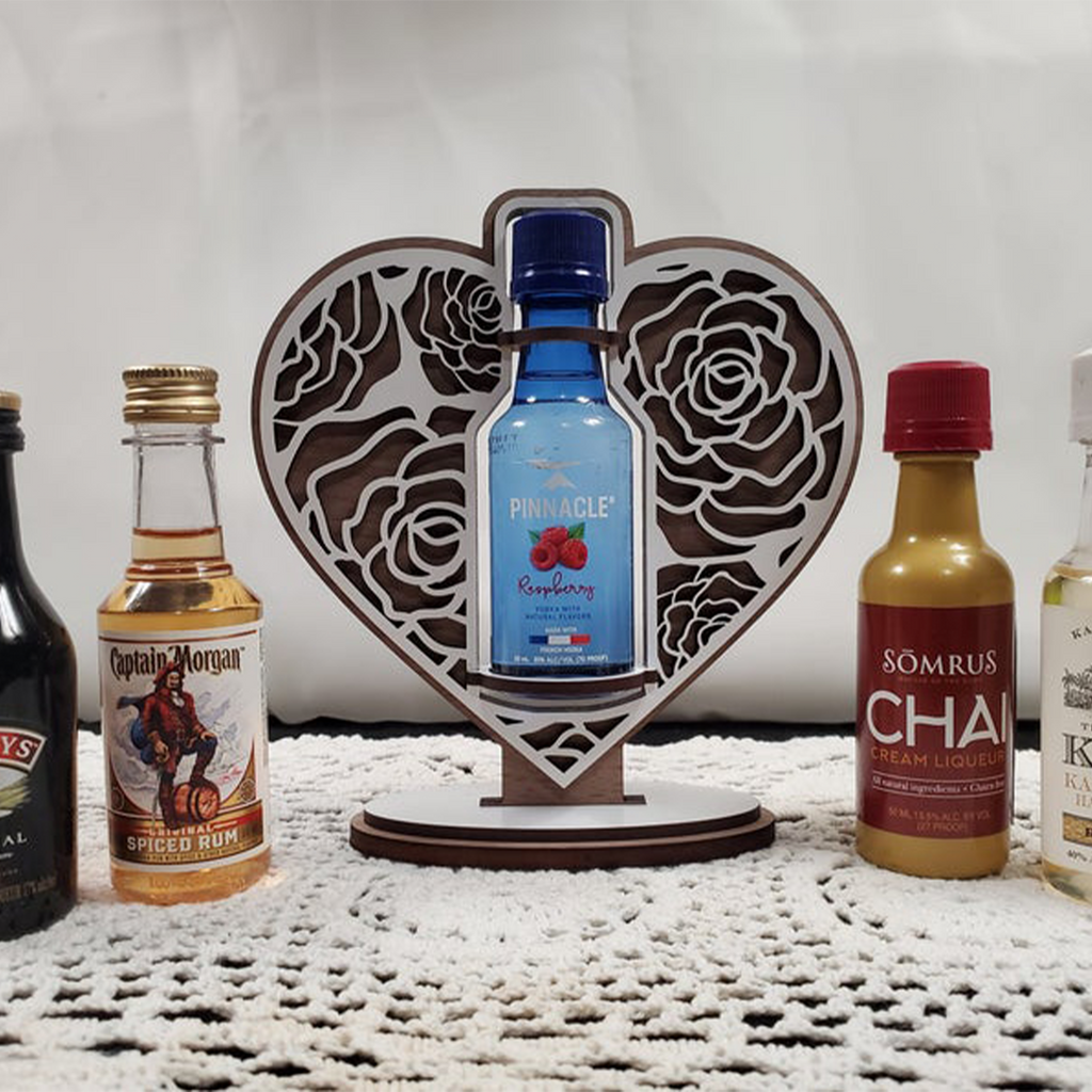 Mini Bottle Heart Stand